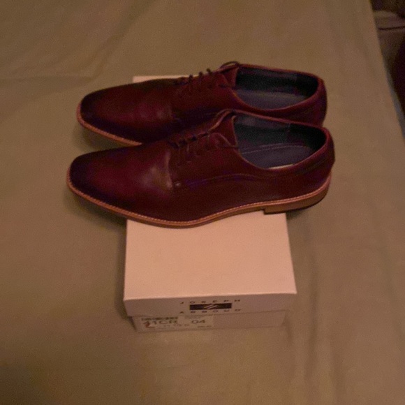 Joseph Abboud Burgundy dress shoes used 1 time size 12 like brand new - Picture 3 of 6